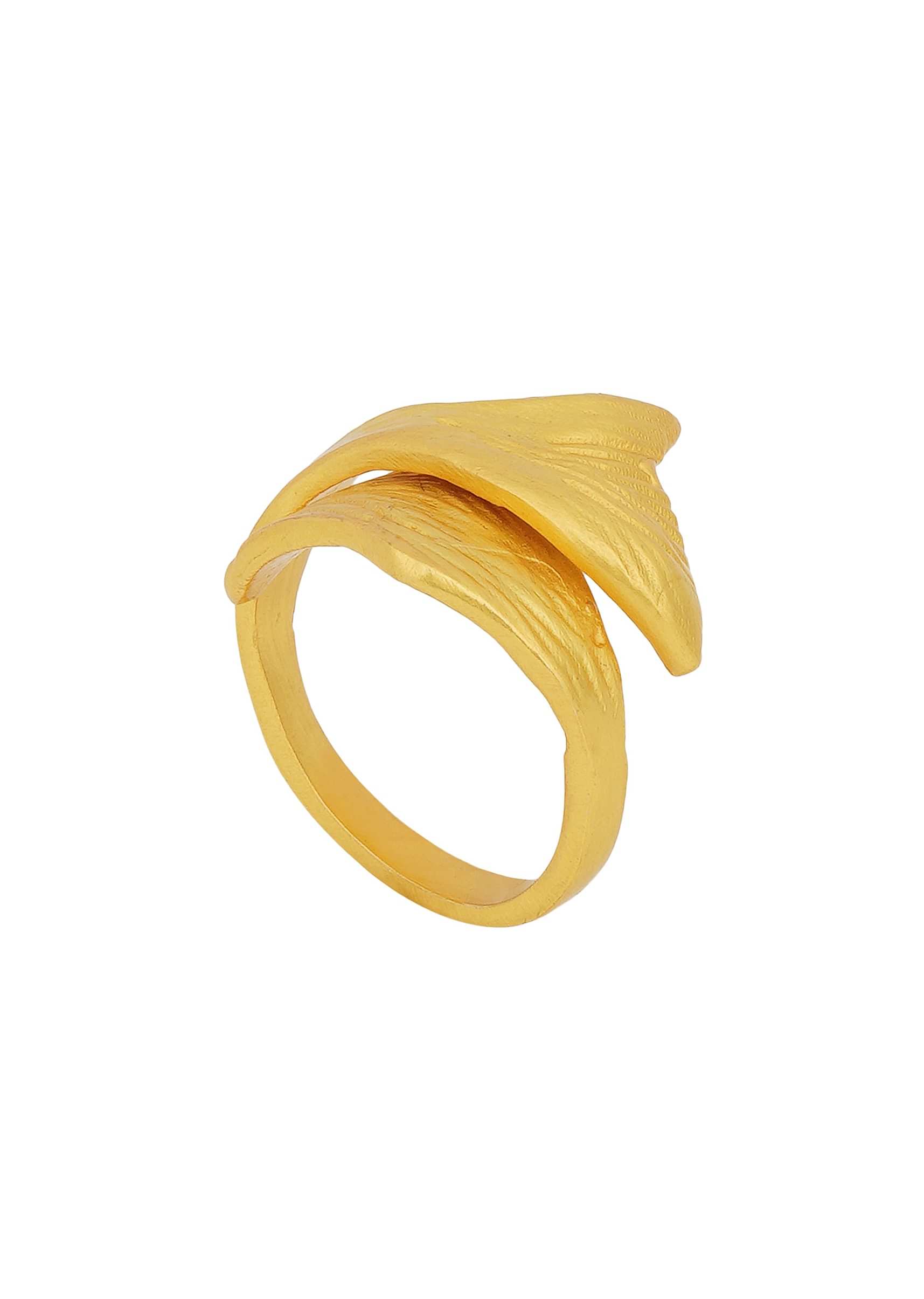 22k Gold Plated Bold In Gold Goldtone Statement Ring