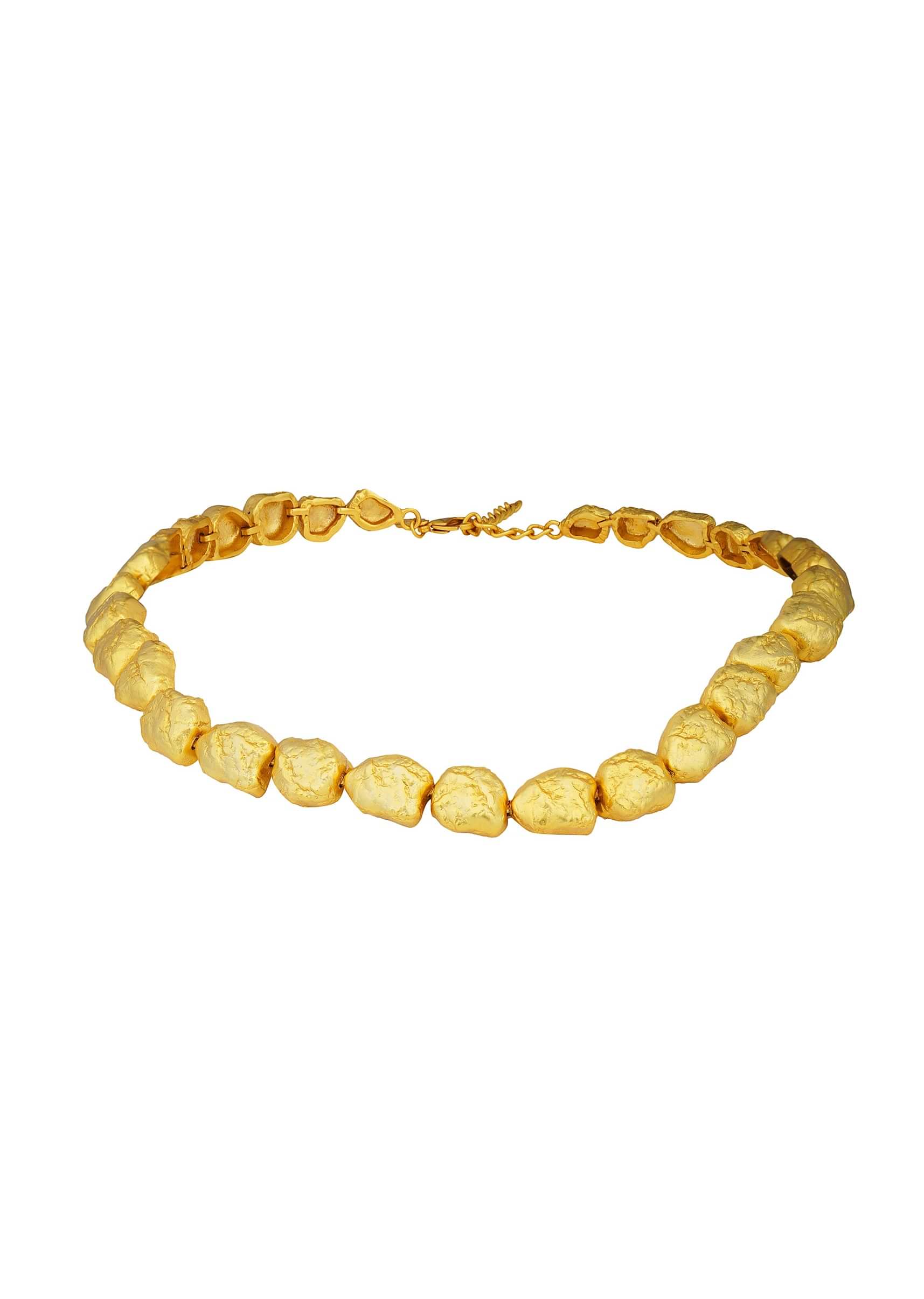 22k Gold Plated Gold Nuggets Choker Necklace