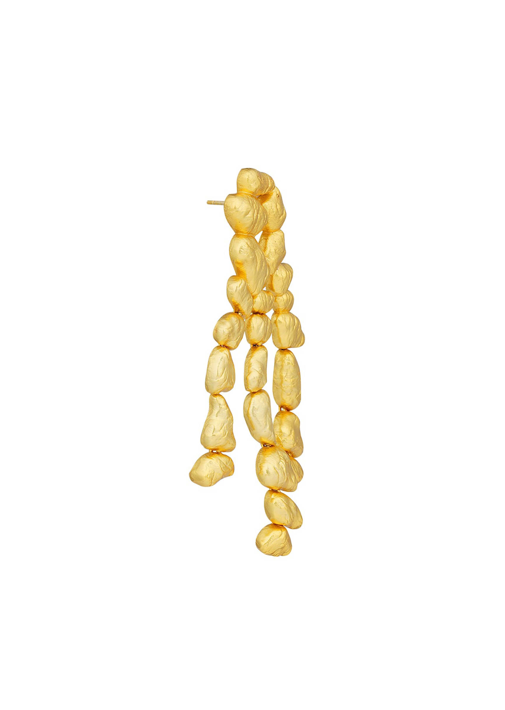 22k Gold Plated Gold Nuggets Statement Earrings