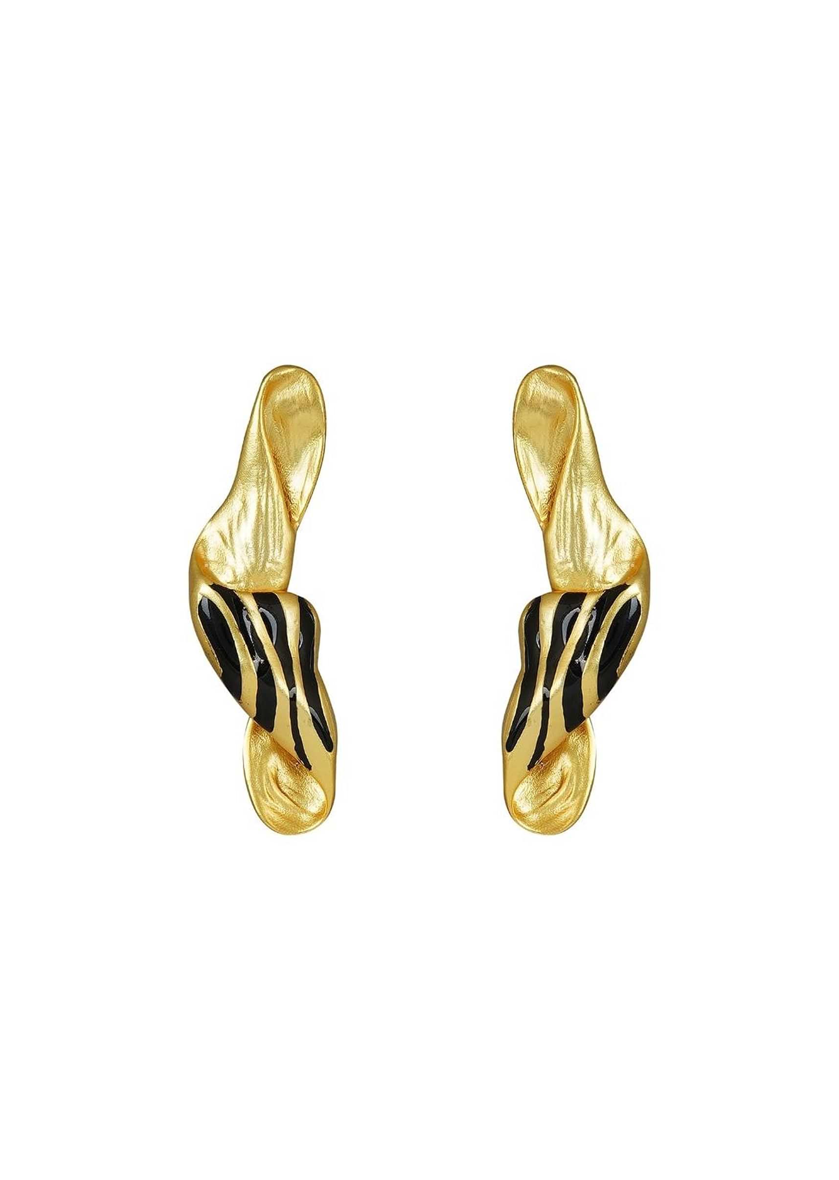22k Gold Plated Moods Of Nature Statement Stud Earrings