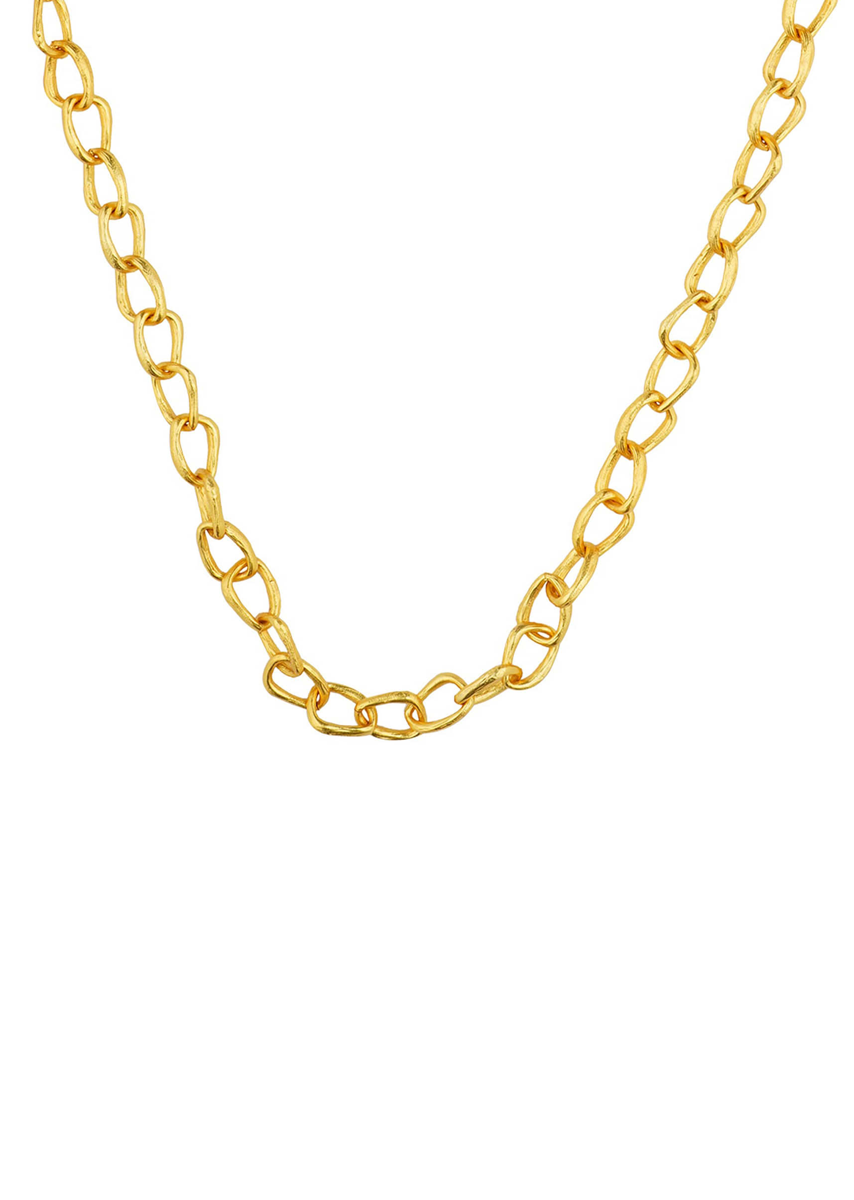 22k Gold Plated Moody Statement Goldtone Link Necklace