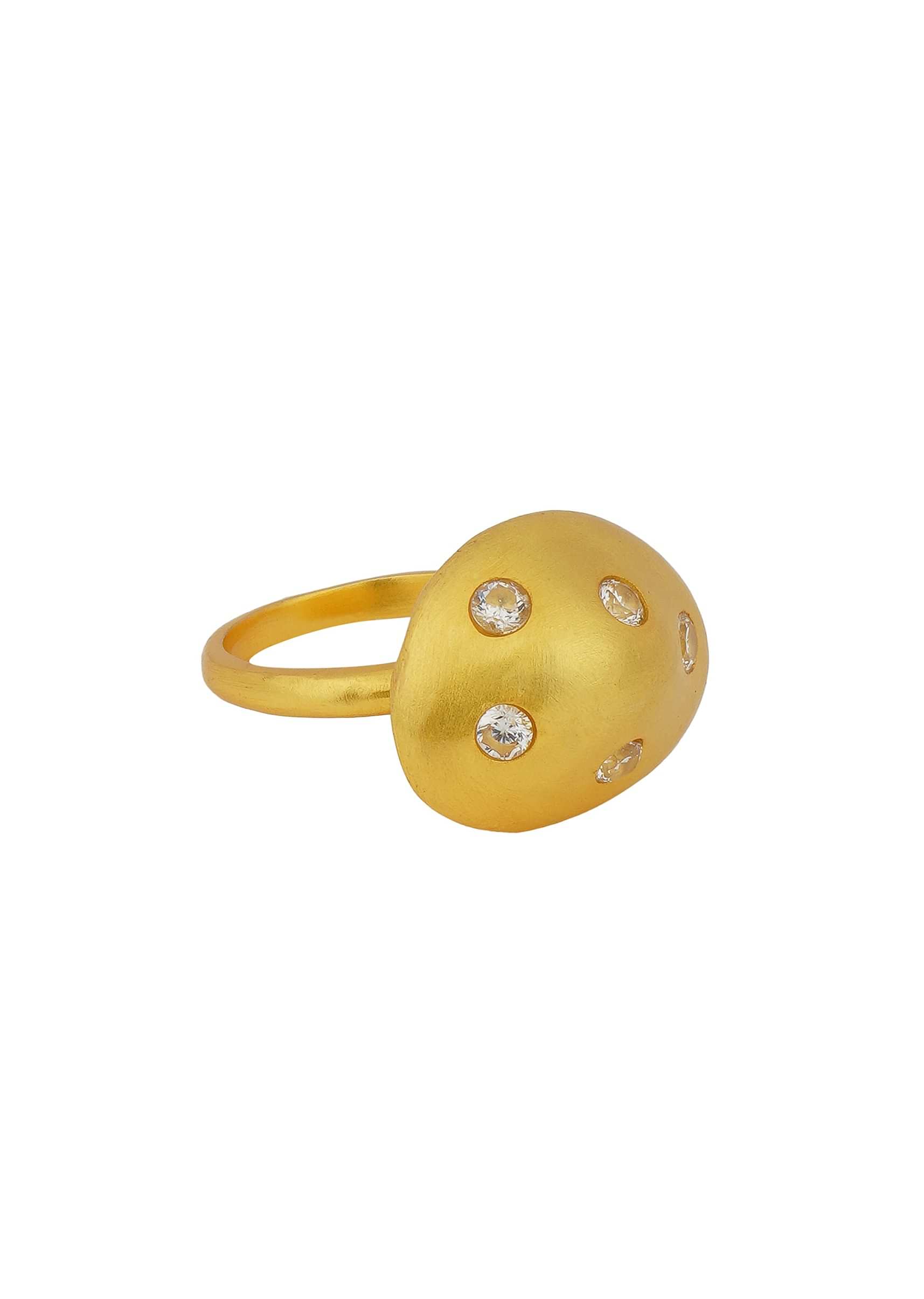 22k Gold Plated Sparkle In Gold Statement Ring