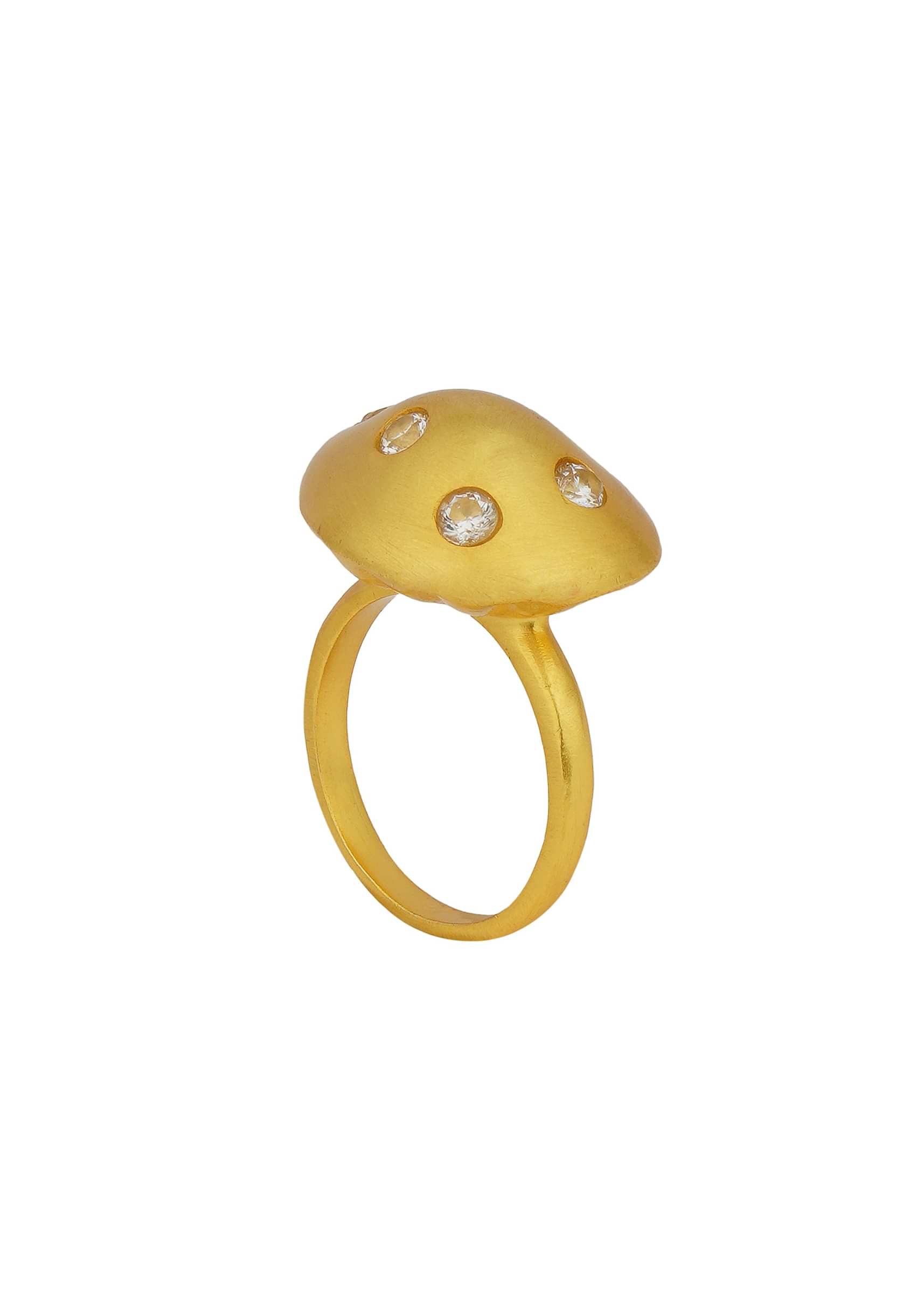 22k Gold Plated Sparkle In Gold Statement Ring