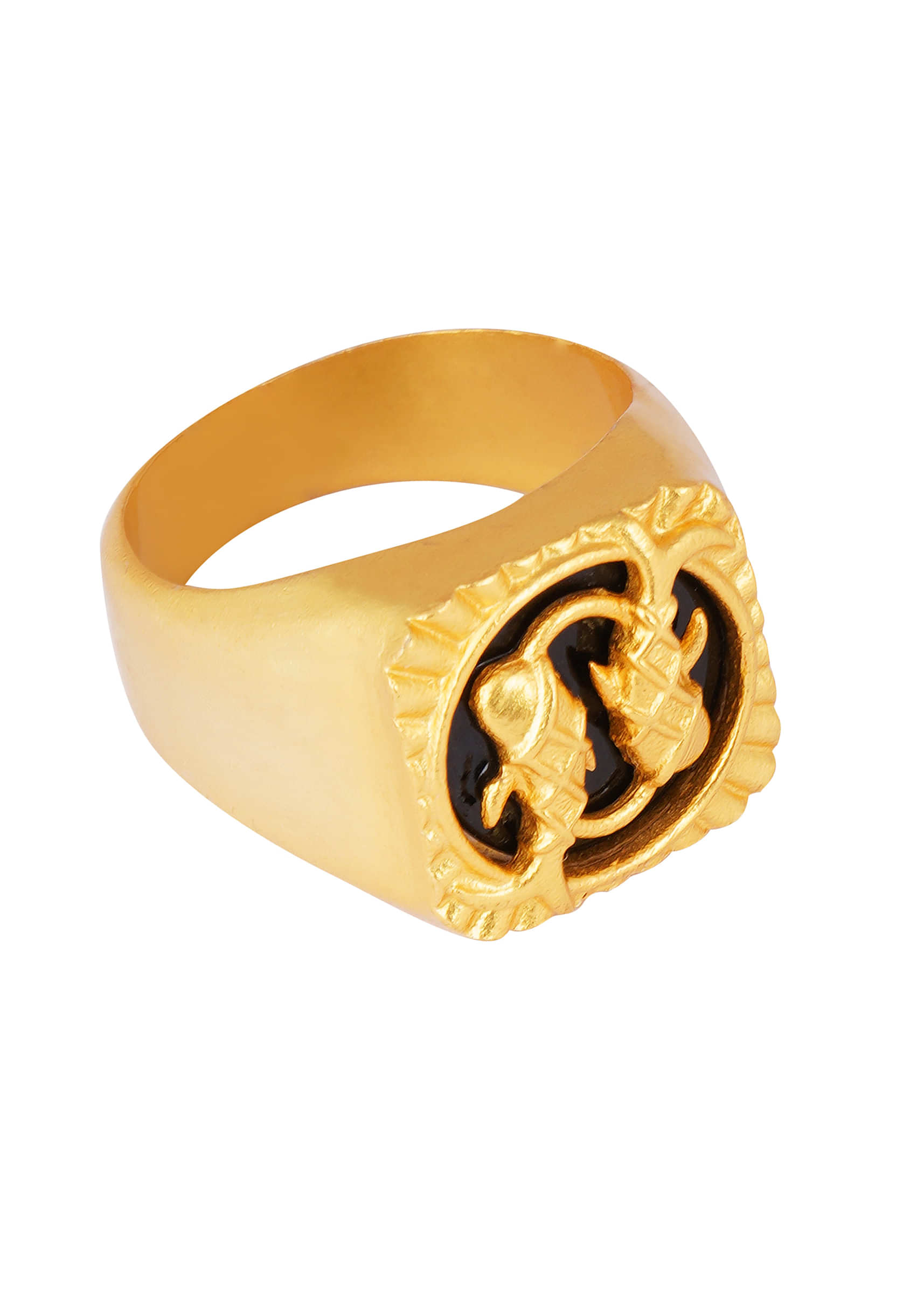 22Kt Gold Plated Spirit Of The Fish - Pisces Ring By Zariin