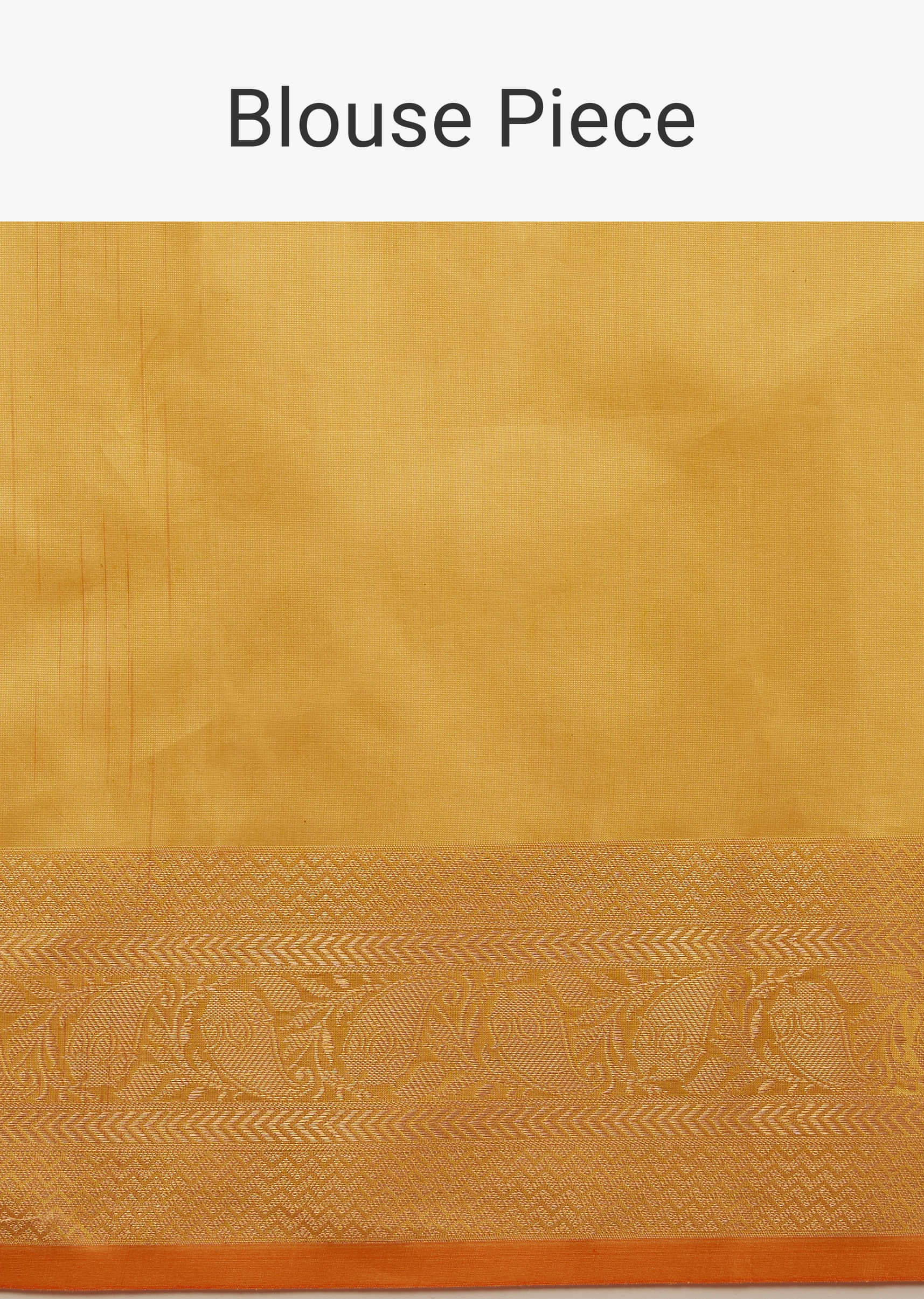 Apricot Yellow Saree In Organza Silk With Woven Floral Jaal In Shades Of White And Gold Along With Unstitched Blouse  