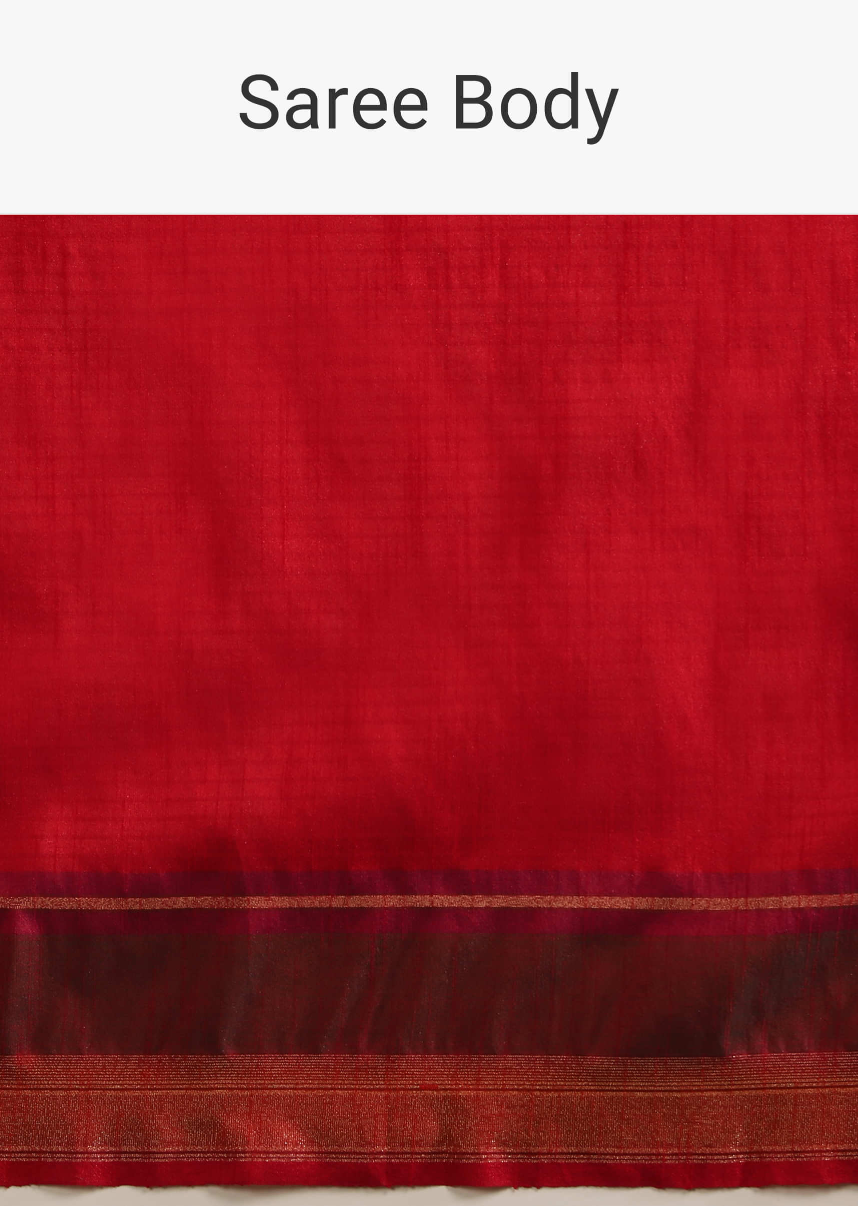 Aurora Red Saree In Tussar Silk With Multi Colored Thread Embroidered Abstract Design On The Pallu  