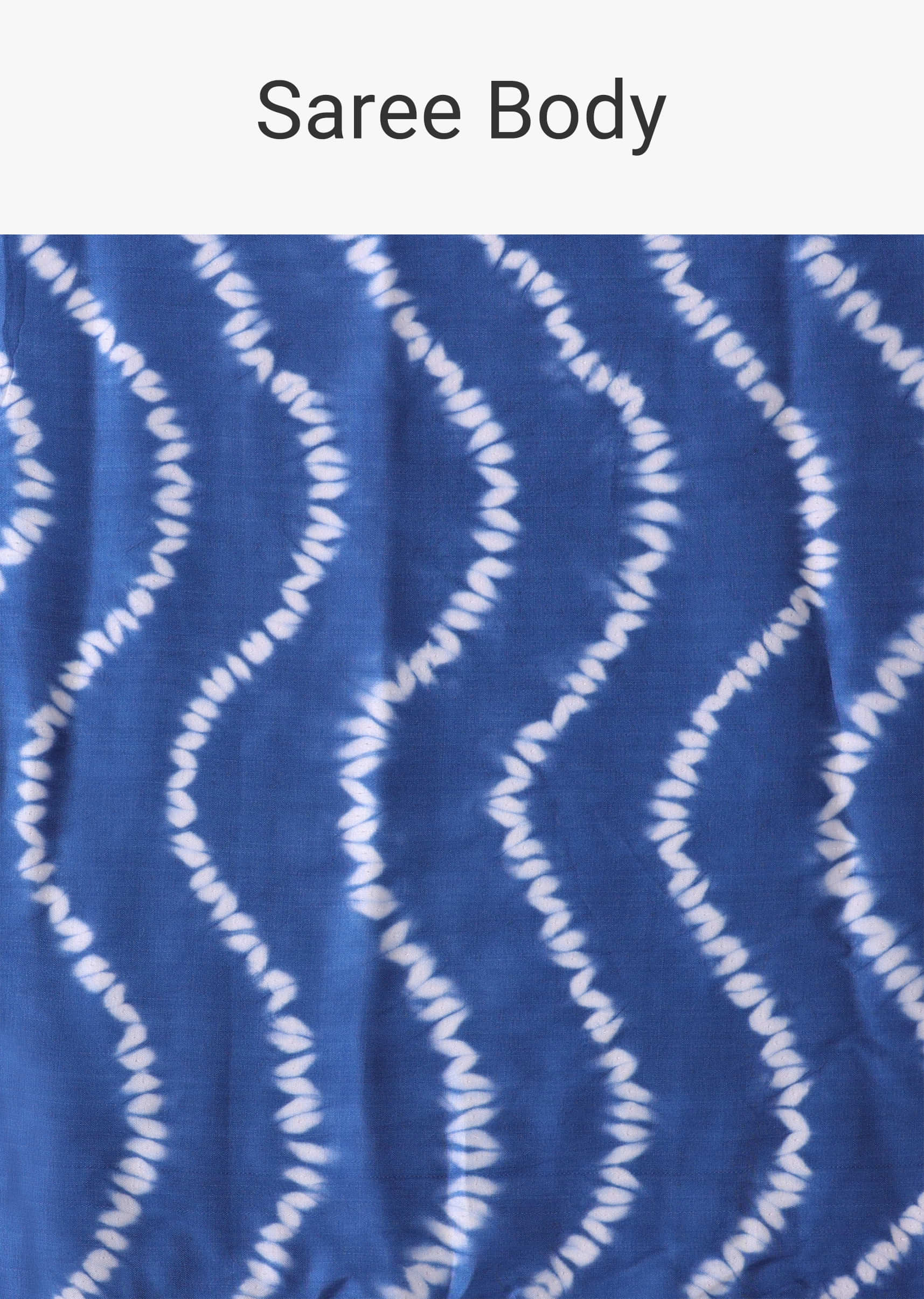 Campanula Blue Tie-dye Shibori Satin Saree