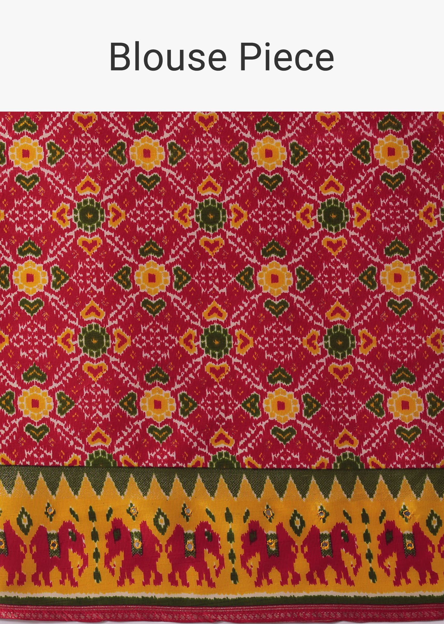 Green Patola Printed Embroidered Festive Saree In Dola Silk