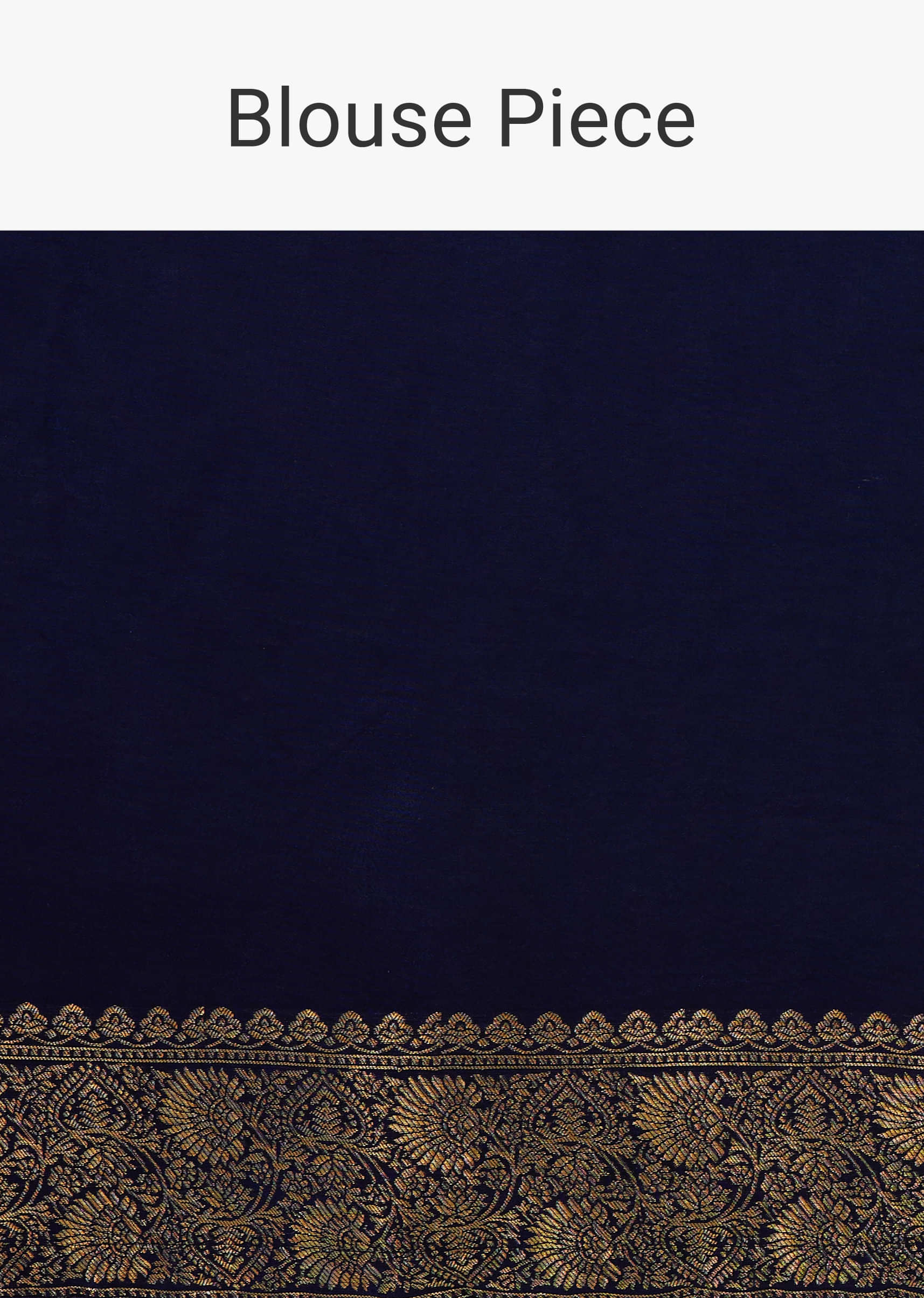 Intricately Detailed Navy Blue Silk Saree