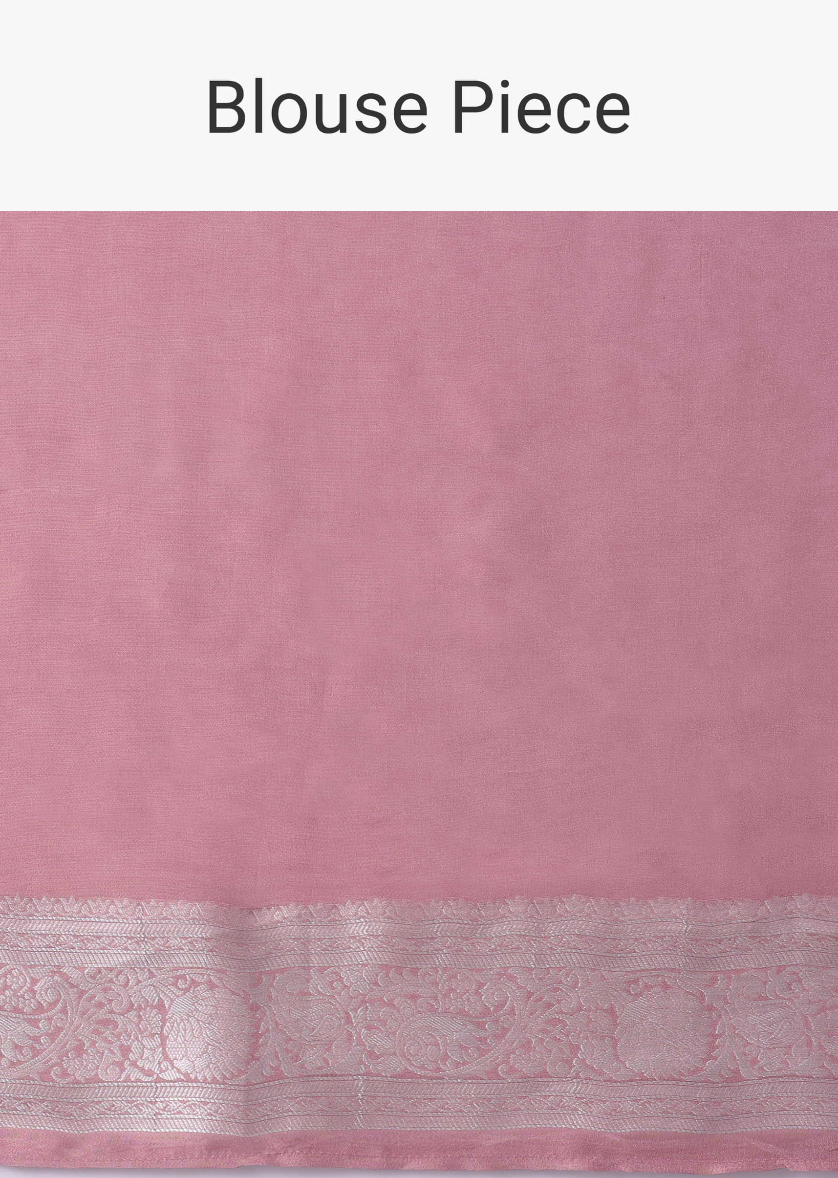 Nostalgia Rose Pink Woven Saree In Dola Silk And Silver Weave