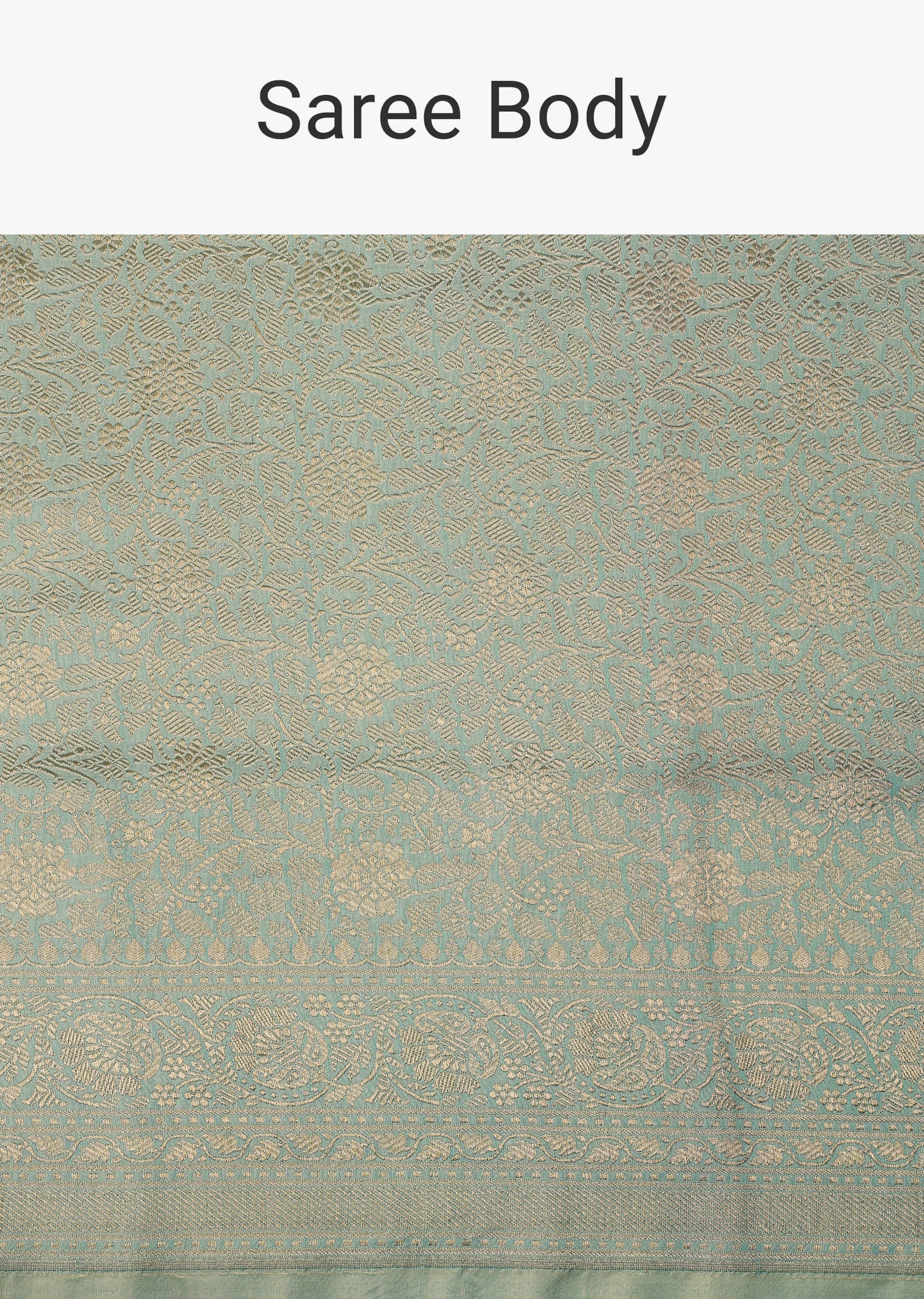 Pastel Green Handloom Banarasi Saree In Uppada Silk With Brocade Weave