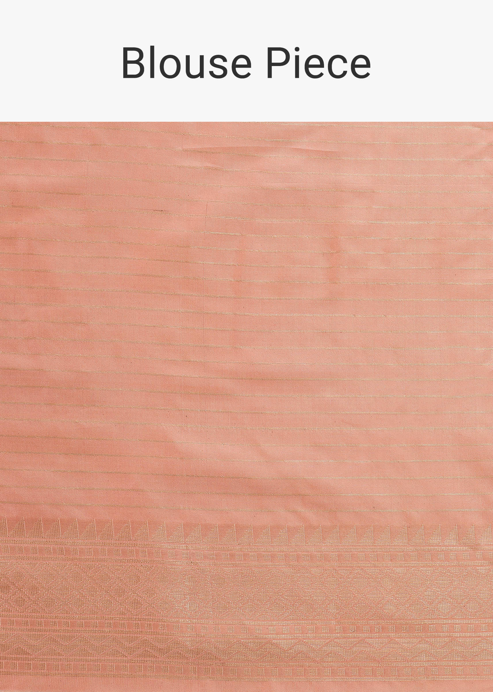Peach Pink Handloom Banarasi Saree In Soft Silk