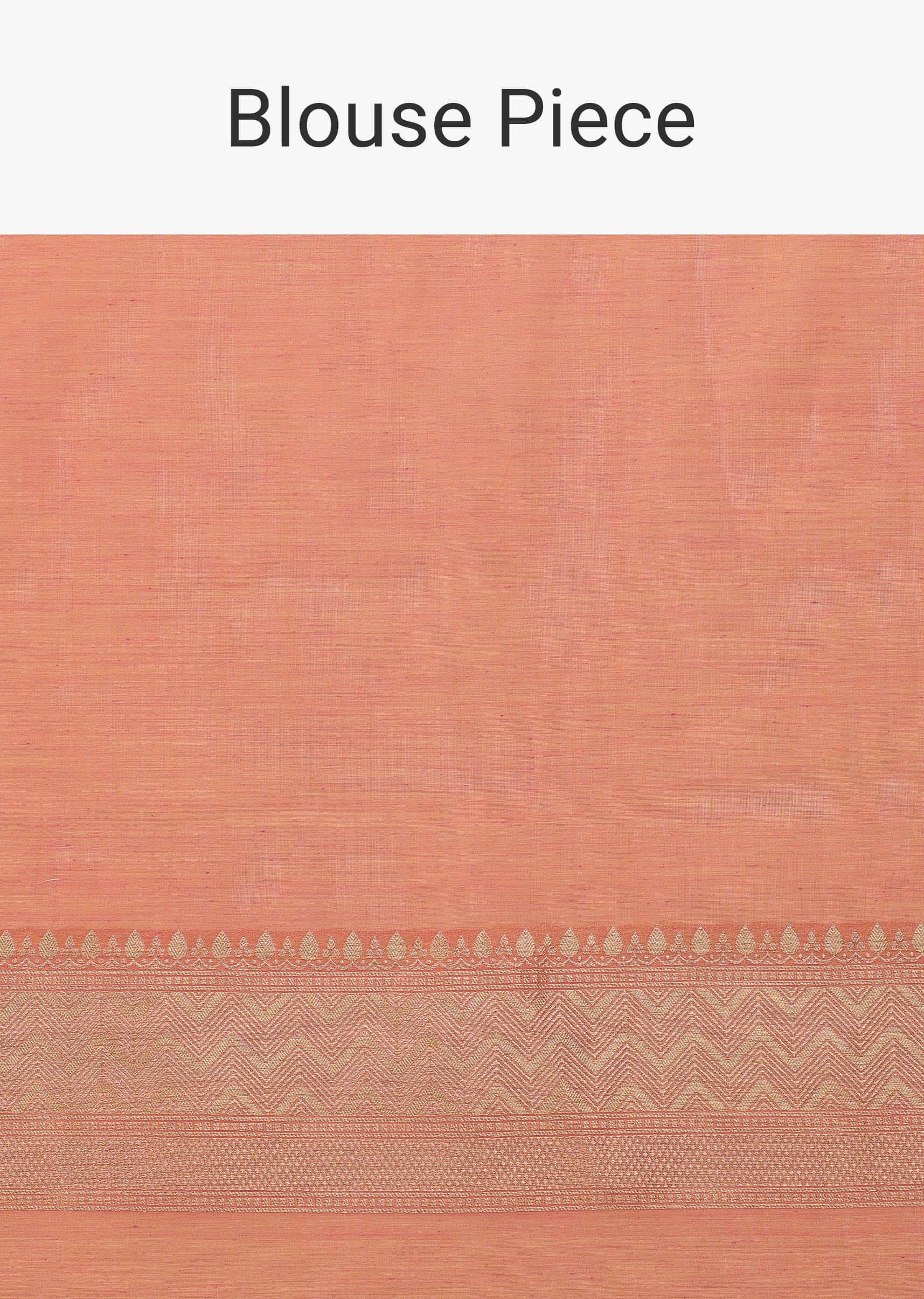 Peach Pink Handloom Banarasi Saree In Kora Silk With Meenakari Weave