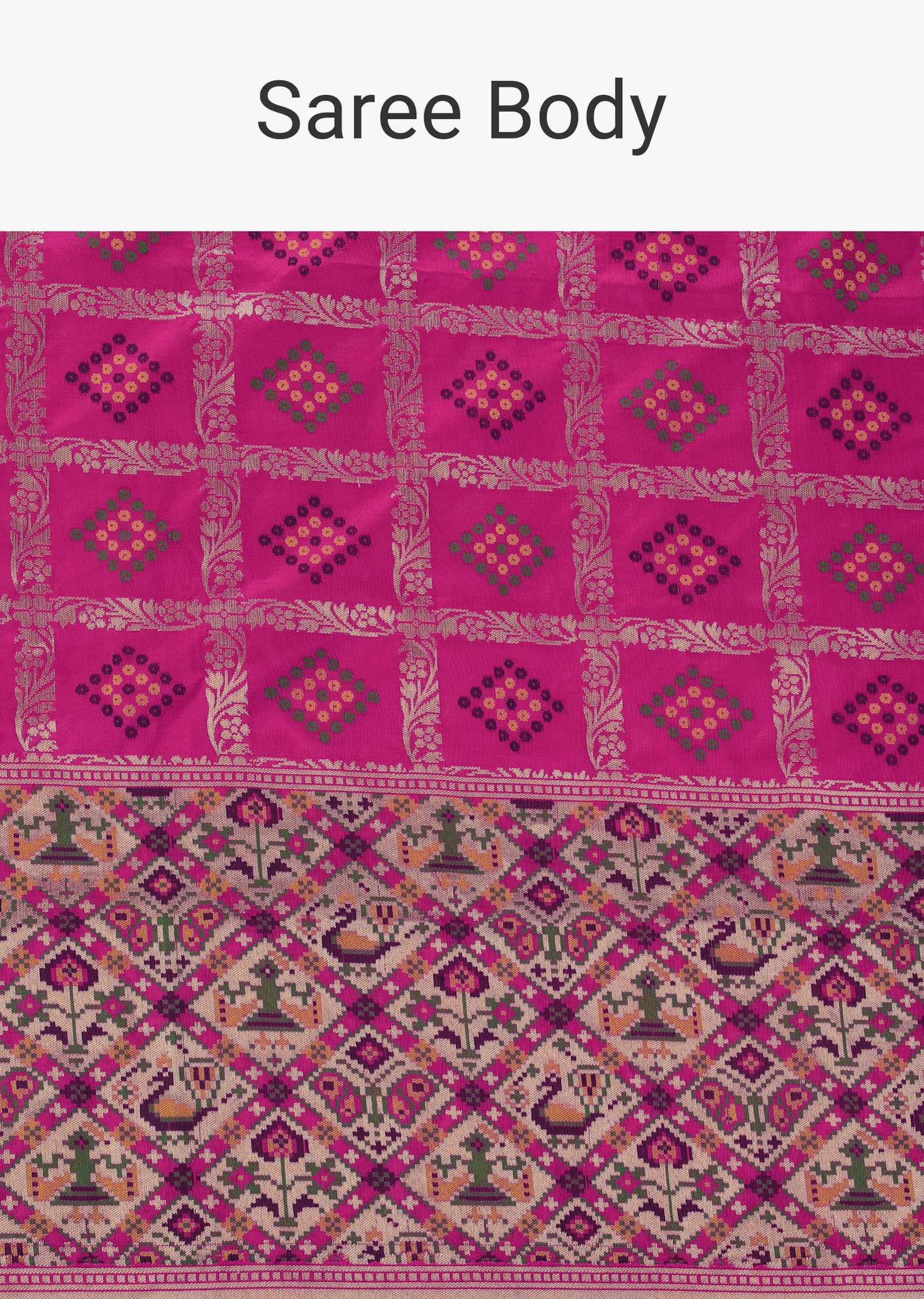 Persian Pink Banarasi Patola Saree In Uppada Silk