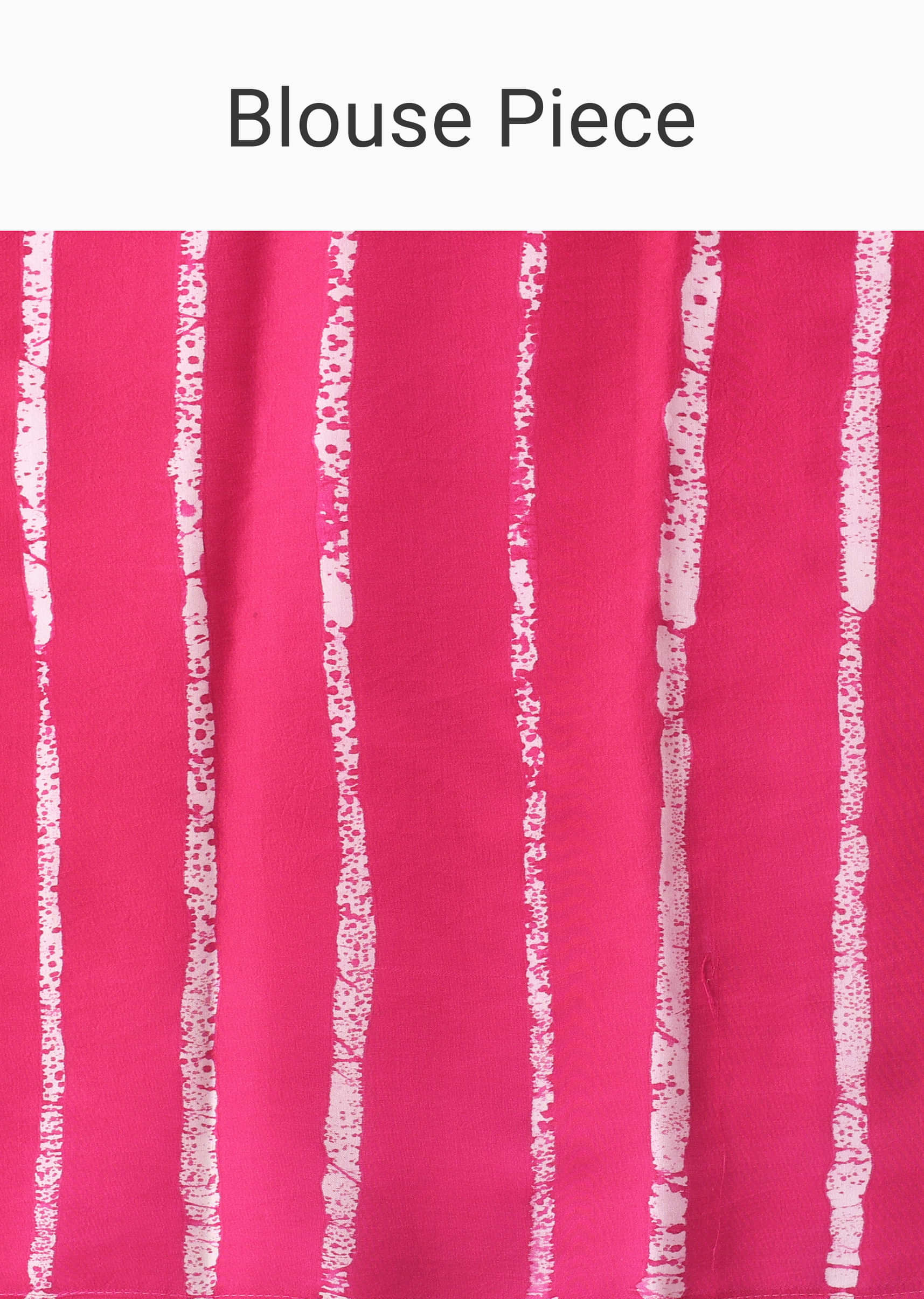 Raspberry Sorbet Pink Geometric Print Satin Saree