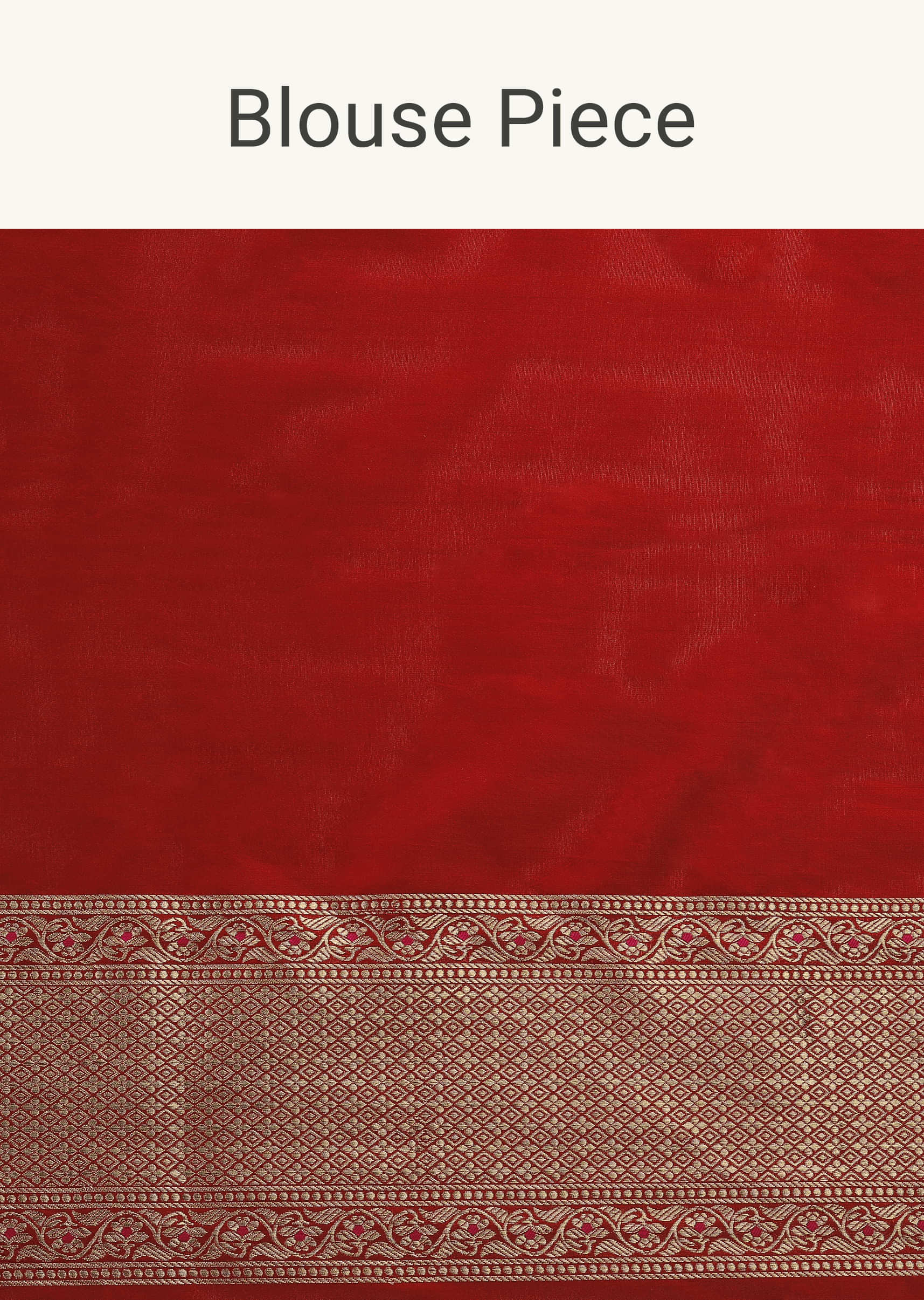Red Handloom Banarasi In Katan Silk With Golden Weave