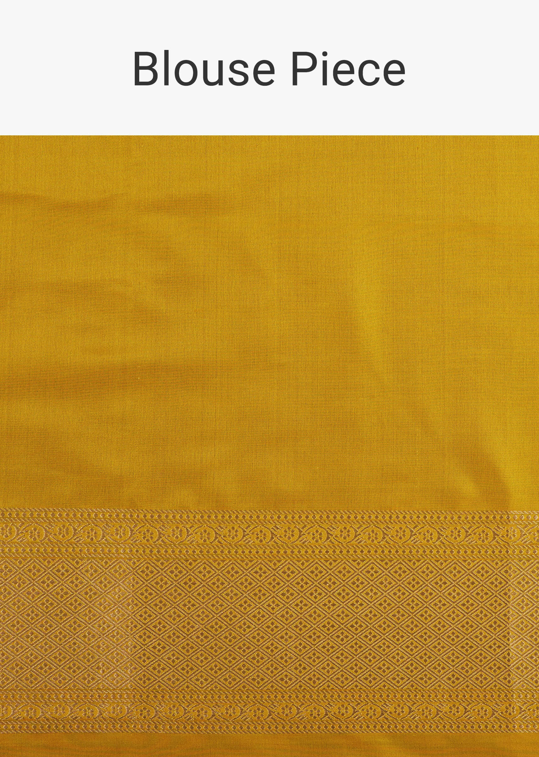 Amber Yellow Saree In Uppada Silk With Single Zari Jaal Weave And Unstitched Blouse