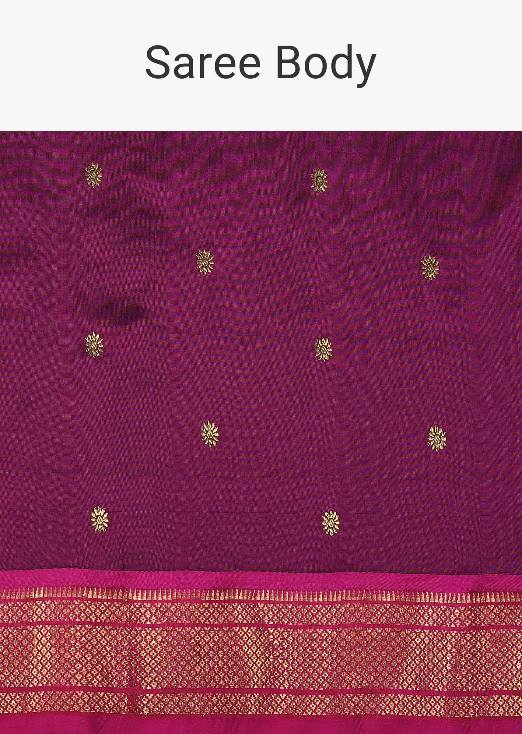 Grape Purple Maharashtrian Paithani Woven Saree In Katan Silk With Paithani Pallu And Unstitched Blouse