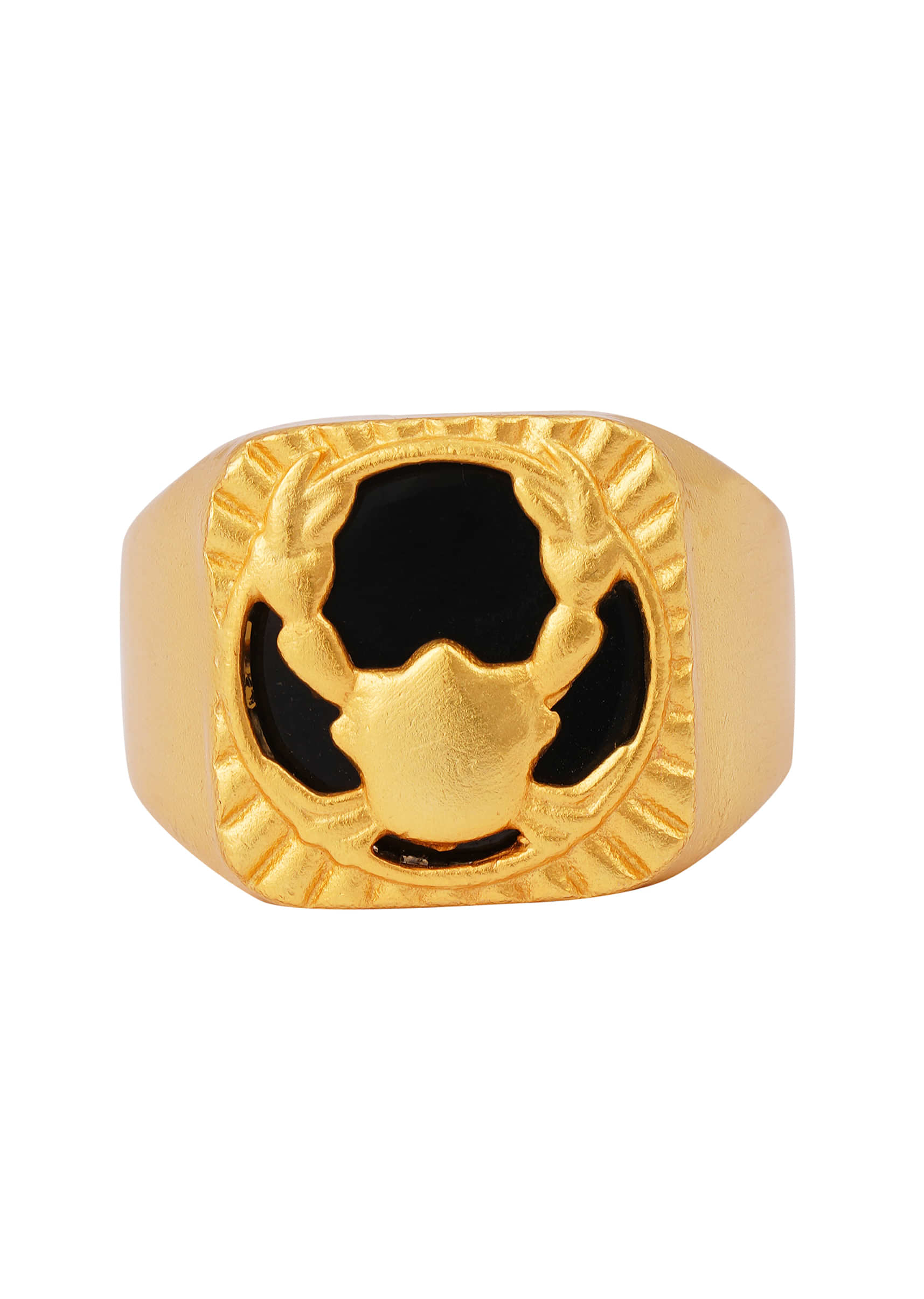 22Kt Gold Plated Spirit Of The Crab - Cancer Ring By Zariin