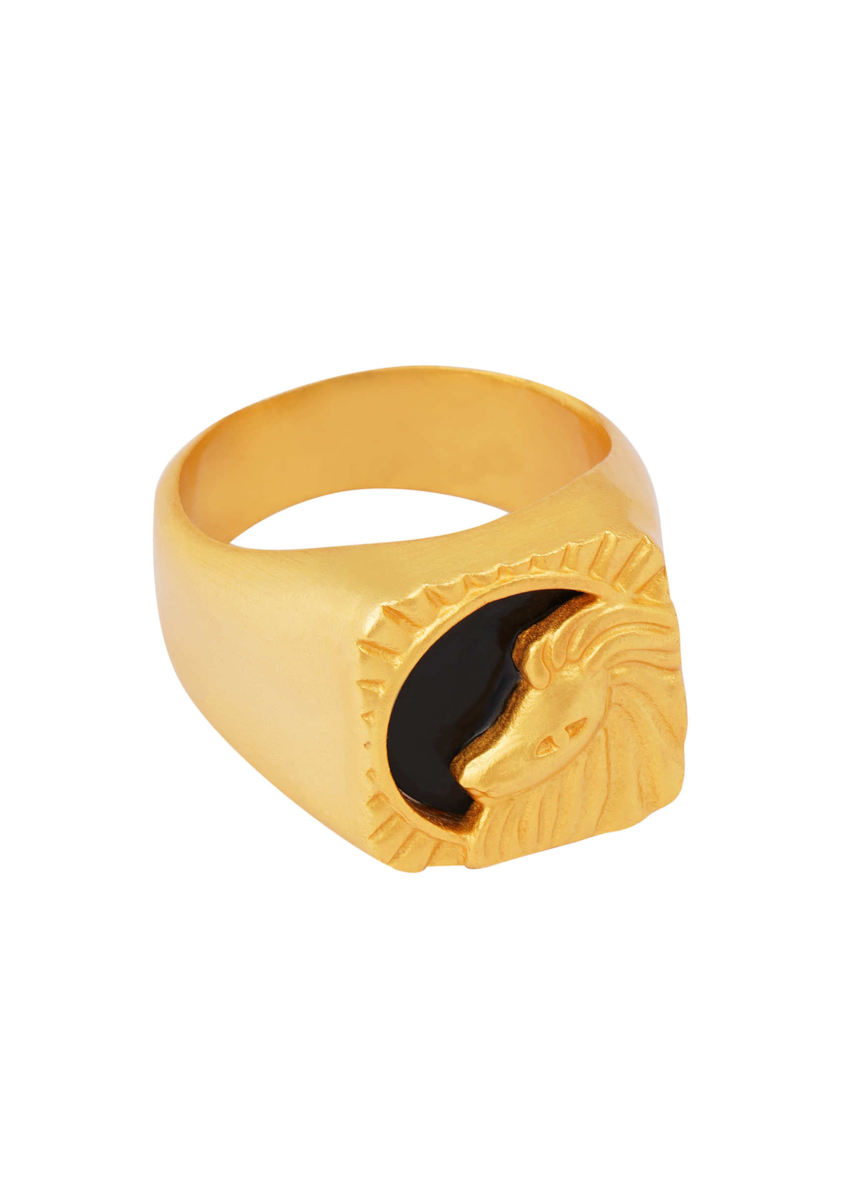 22Kt Gold Plated Spirit Of The Lion - Leo Ring By Zariin