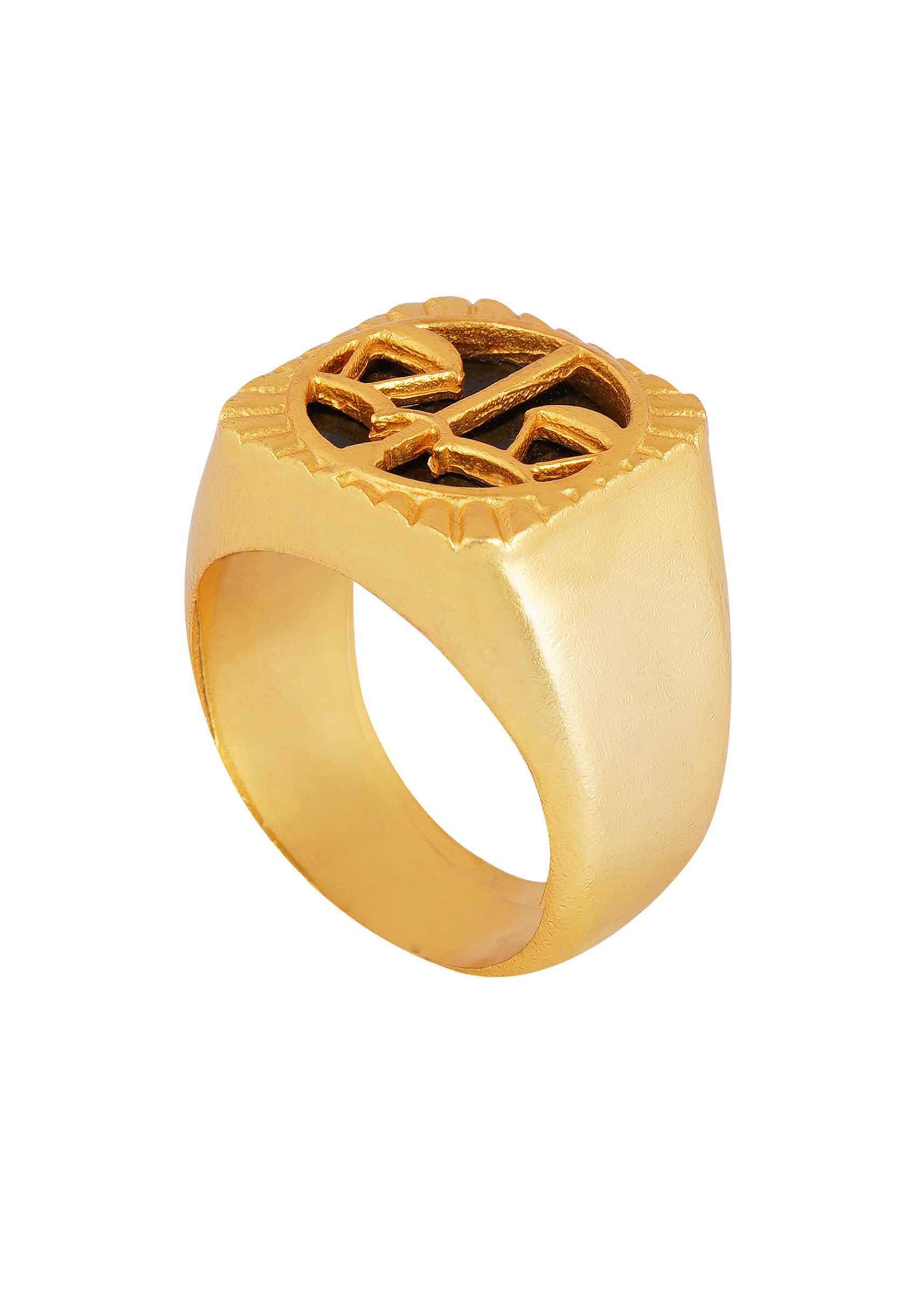 22Kt Gold Plated Spirit Of The Scales - Libra Ring By Zariin