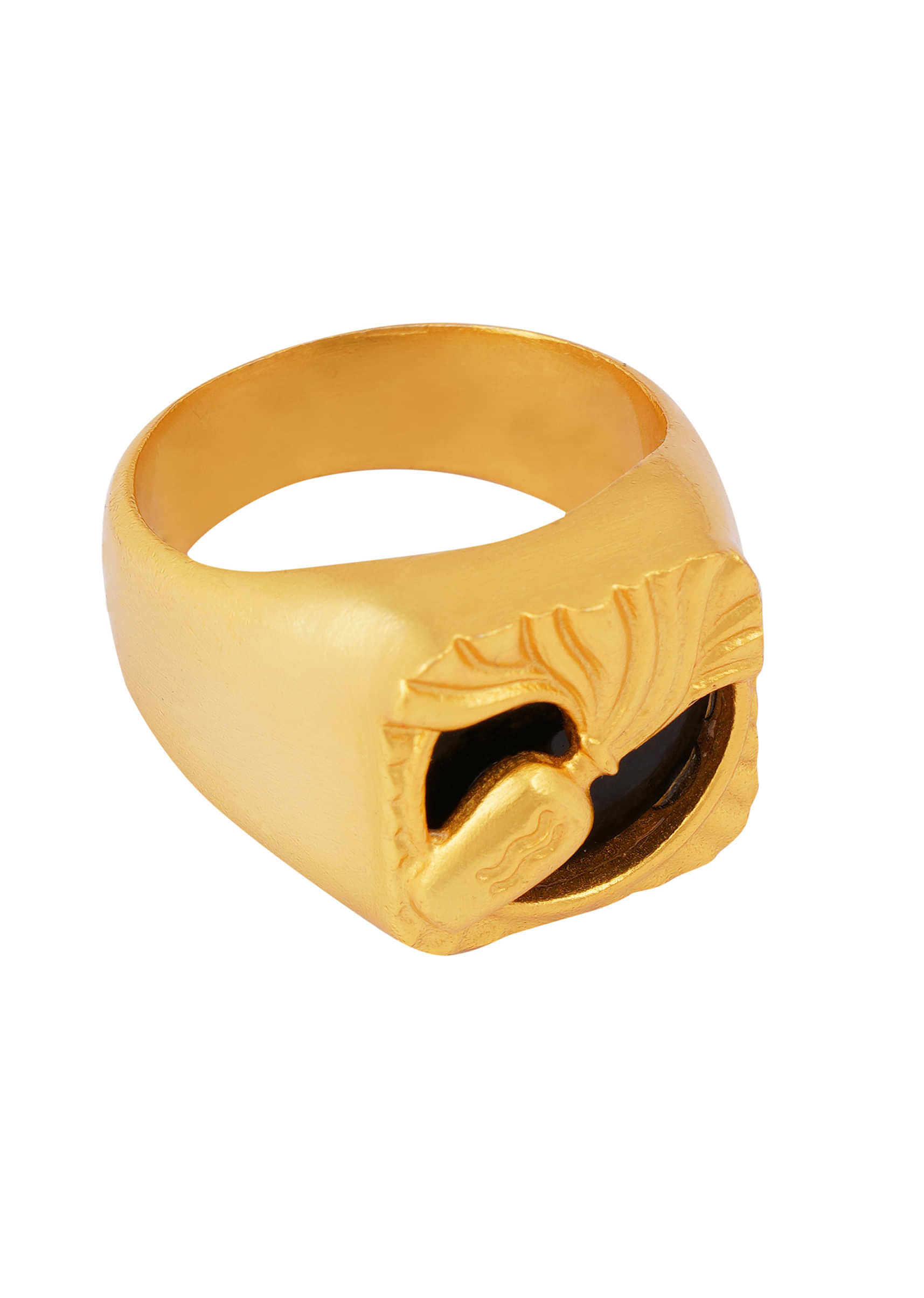 22Kt Gold Plated Spirit Of The Water Bearer - Aquarius Ring By Zariin