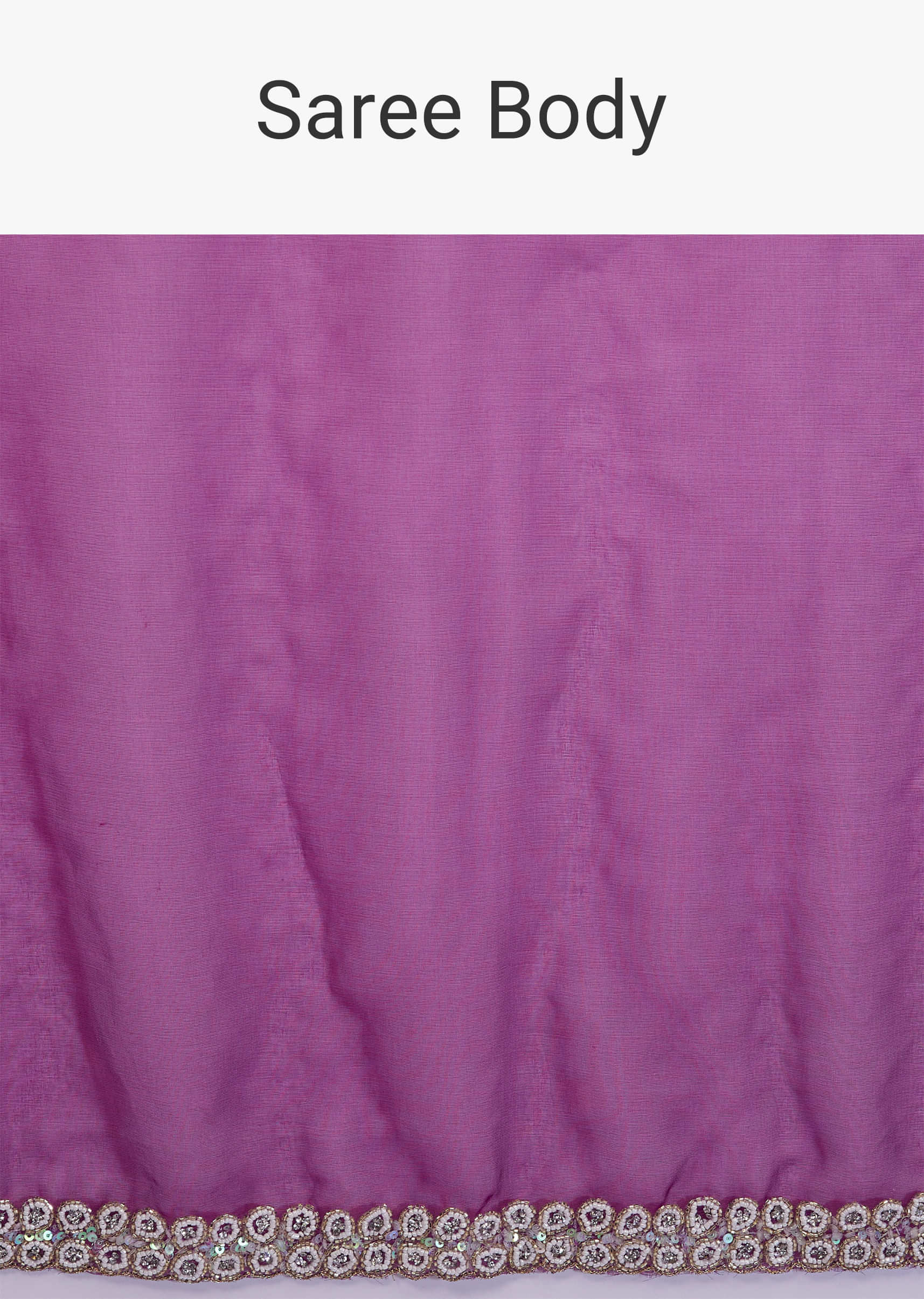 Burgundy Purple Saree In Organza With Embroidery