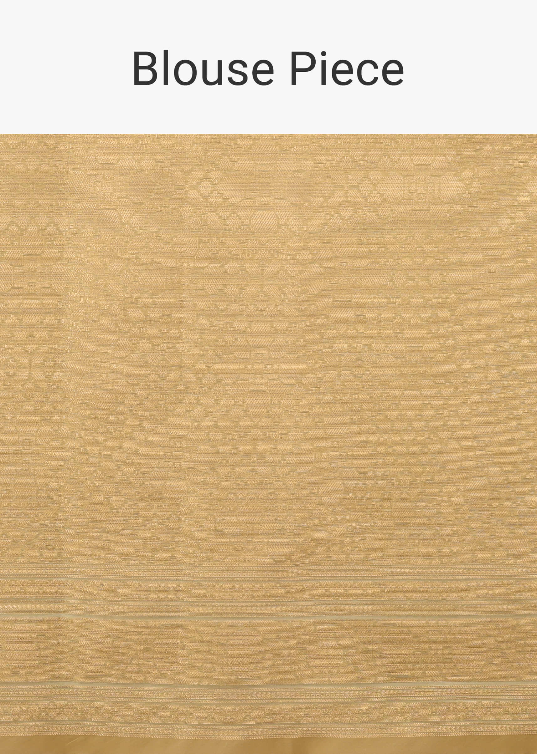 Powder Green Saree In Cotton And Banarasi Chanderi Geometric Woven Pattern
