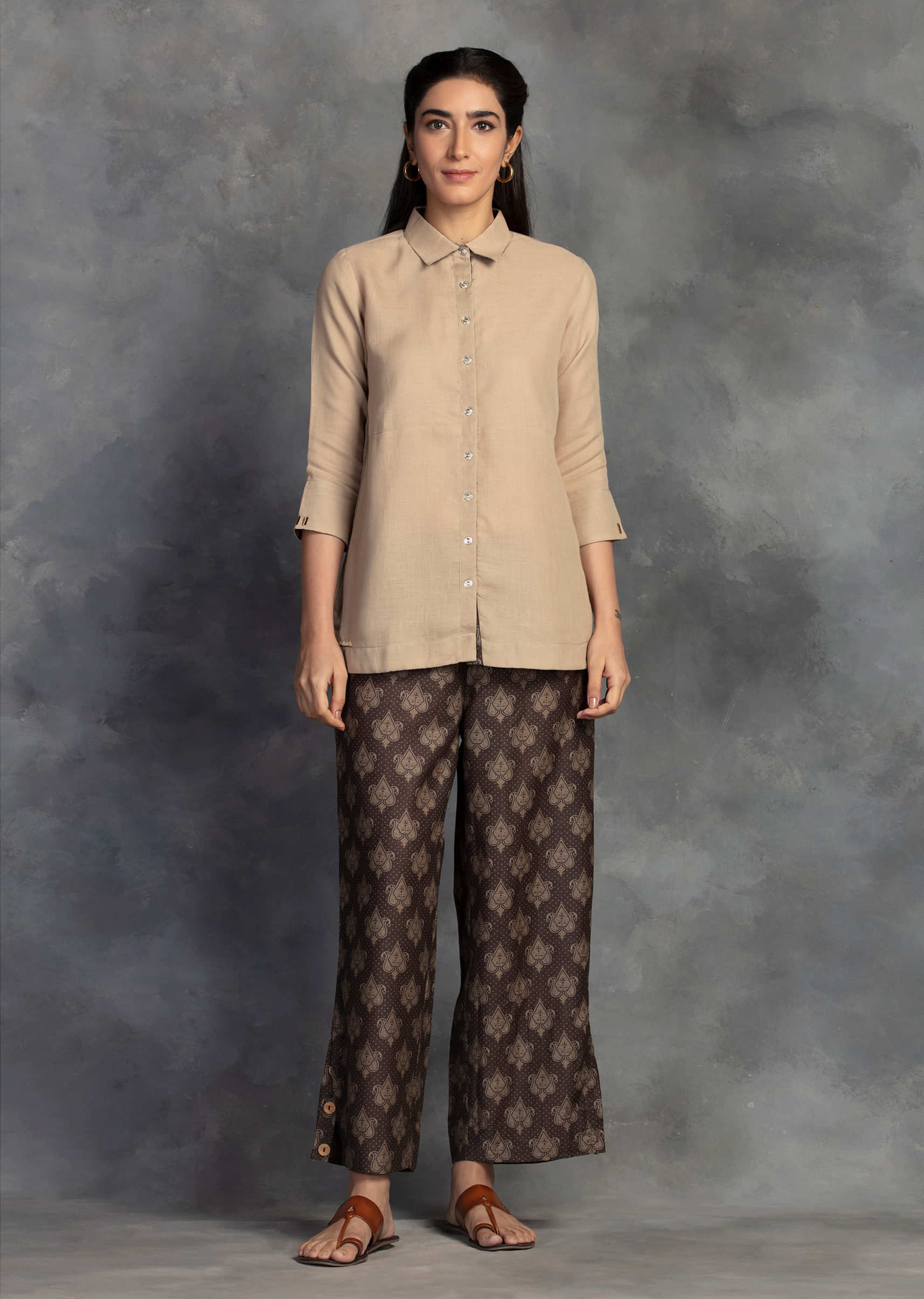 Tunic & Pants Set (Beige)