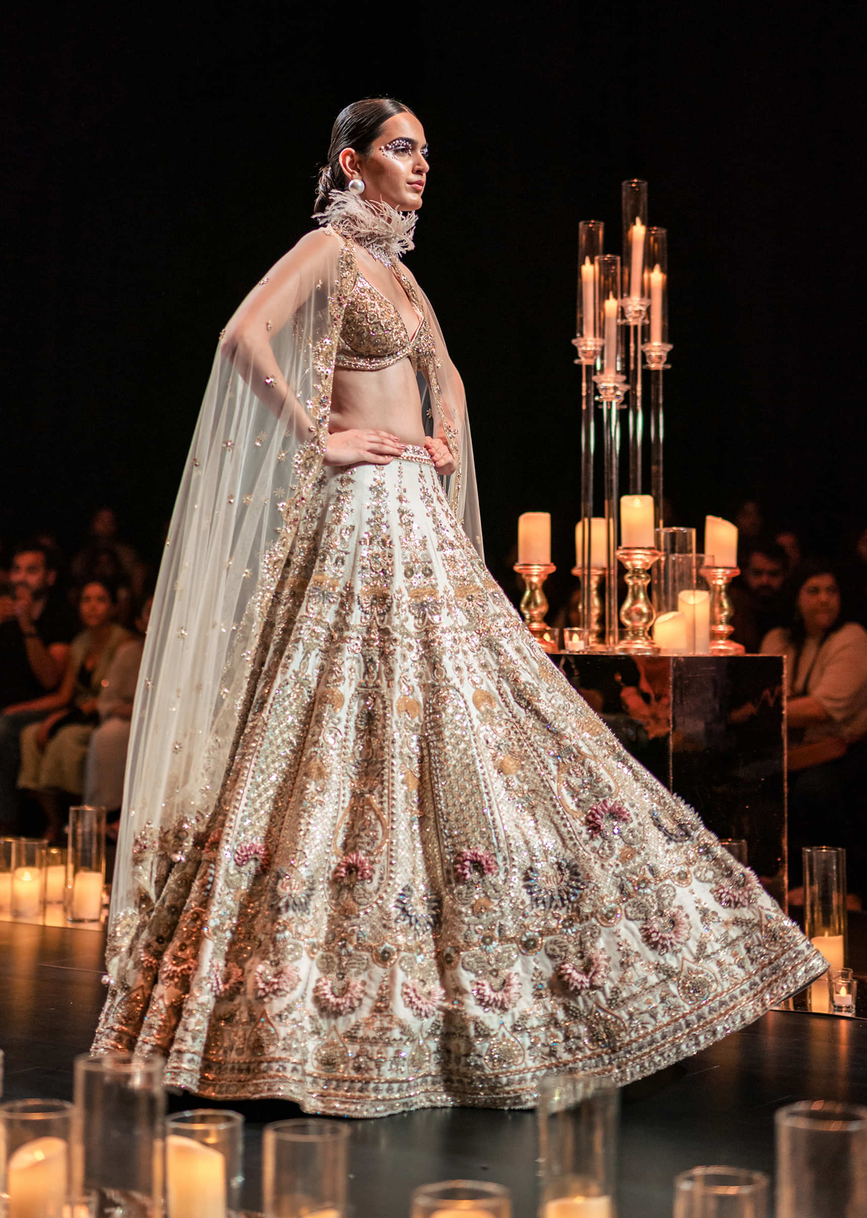 Beige sale wedding lehenga