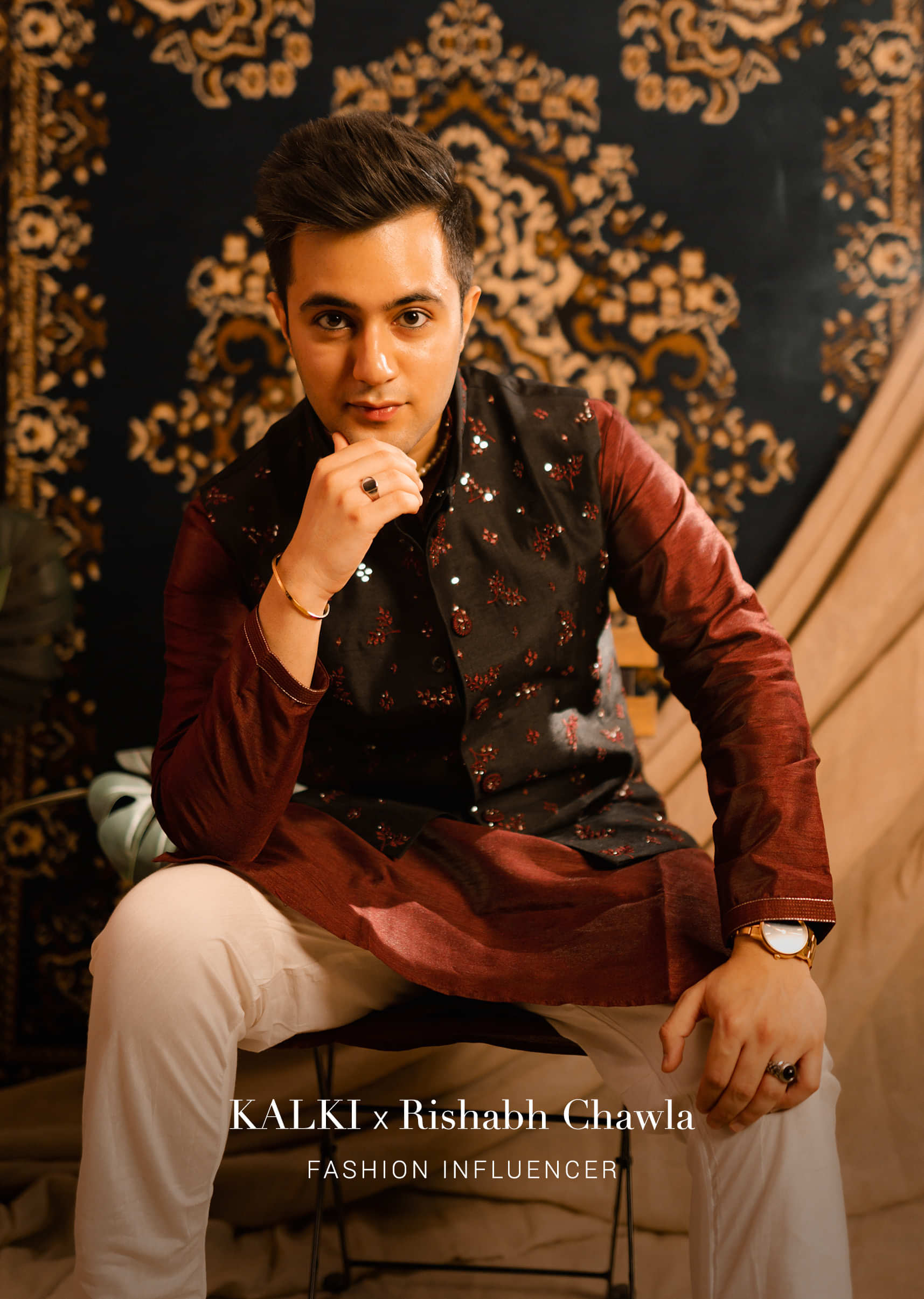 Buy Banarasi Silk Wine Mens Nehru Jacket(NMK-6450) Online
