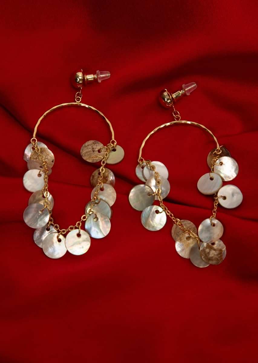 Boho style earring with acrylic beads