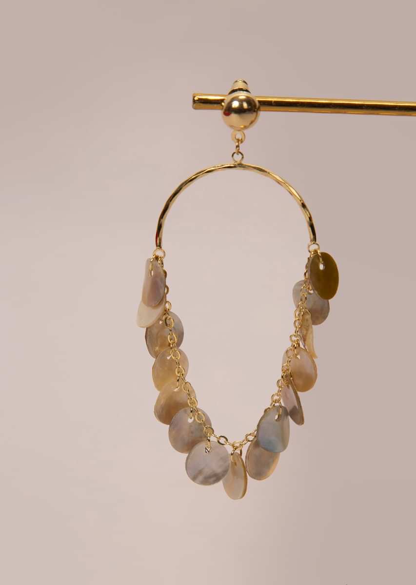 Boho style earring with acrylic beads