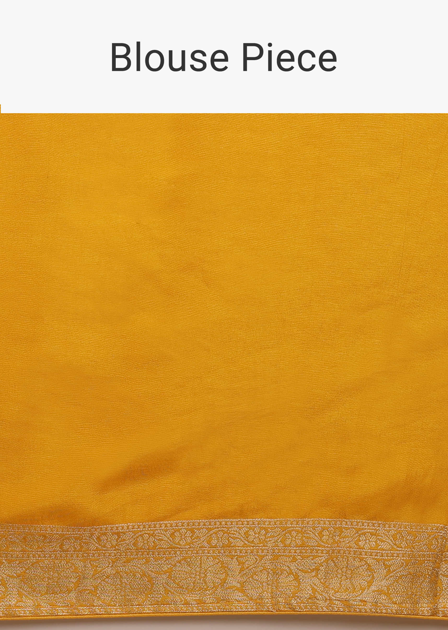 Marigold Yellow Saree In Dola Silk With Woven Buttis And Floral Pallu Weave