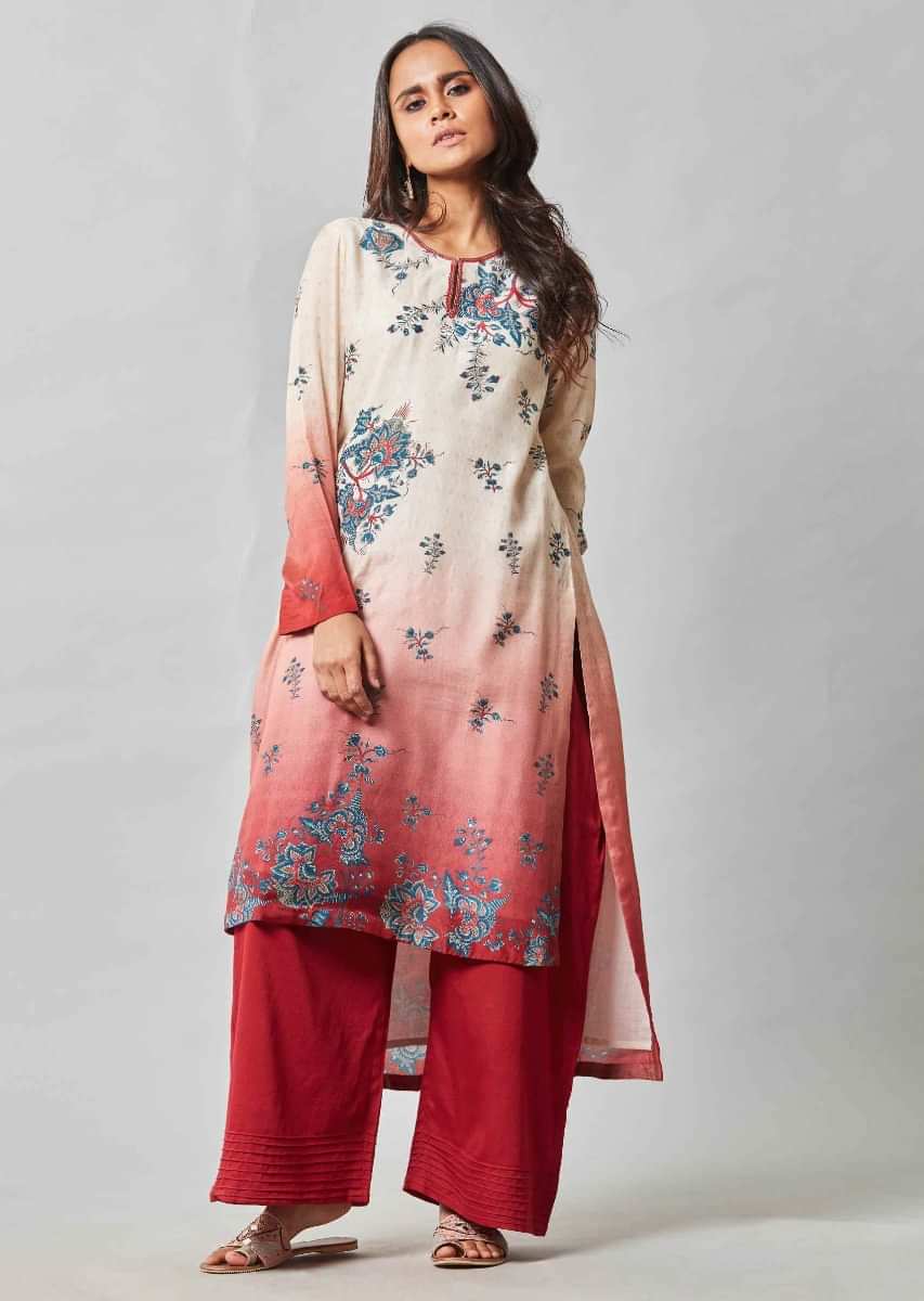 Buy Online Red Cotton Palazzo for Women  Girls at Best Prices in Biba  IndiaPHULKARI15789SS20RED