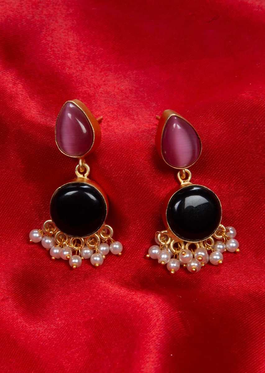Crystal and metallic bead studded traditional earring only on kalki