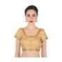 Beige brocade blouse highlighted in gold lace only on Kalki