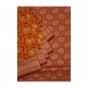 Orange Brocade Saree In Floral Motif Online - Kalki Fashion