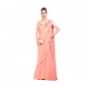 Peach Saree Drape Gown
