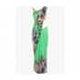 Pistachio green georgette saree in floral print borders only on Kalki 