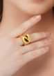 22Kt Gold Plated Spirit Of The Water Bearer - Aquarius Ring By Zariin
