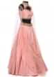 Pink lehenga enhanced in drape and slit sleeve only on Kalki