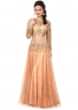 Peach Lehenga Embellished In Sequin Embroidery Online - Kalki Fashion