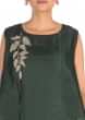 Hand Embroidered Slate olive green Long Tunic