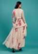 Angel Pink Floral Anarkali Suit In Georgette Fabric