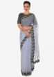 Ash Blue Saree In Organza With Sequin And Cut Dana Work Design Online - Kalki Fashion