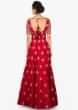 Rani Pink Anarkali Suit In Raw Silk With Sequins Buttis Online - Kalki Fashion