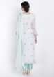 Baby Blue Straight Suit With Gotta Patch Embroidered Butti All Over Online - Kalki Fashion