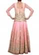 Baby pink lehenga adorn in thread and sequin embroidery only on Kalki
