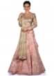 Baby pink lehenga in zari and kundan work with sequin blouse only on Kalki